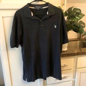 US Polo Assn. Black Collard Polo Shirt Large